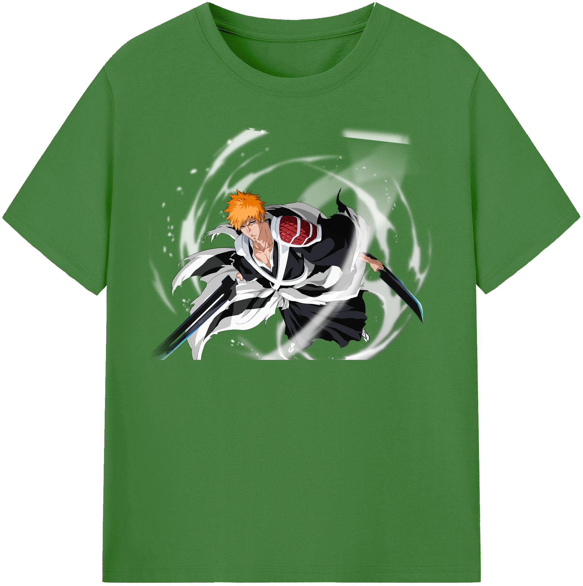（画像用） ブリーチ 黒崎一護（くろさき いちご）BLEACH Kurosaki Ichigo レディースカジュアルプリントTシャツ（綿100％）